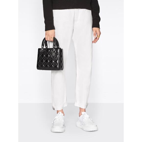 Dior My ABCDior Lady Dior Bag Diamond Motif Cannage Calfskin Small - Black - Picture 2 of 16